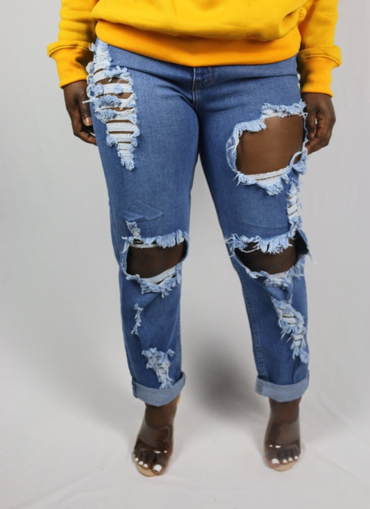 Boy Crush - Distressed Boyfriend Denim