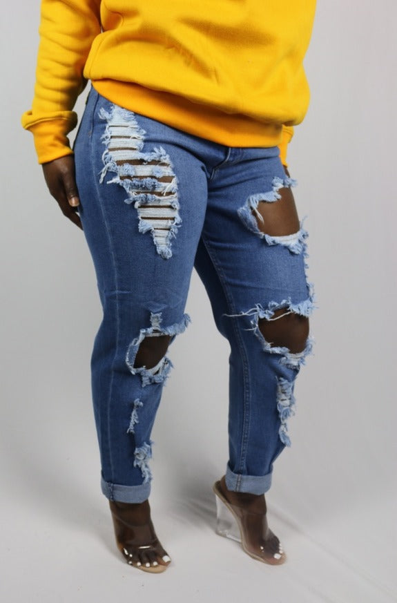 Boy Crush - Distressed Boyfriend Denim